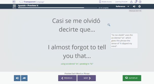 B1 Spanish Course online