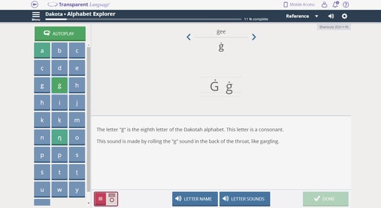 Dakota course Transparent Language Online