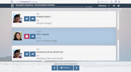 Denaakke Koyukon course Transparent Language Online