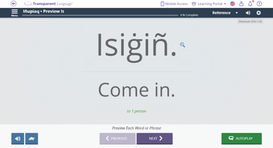Inupiaq language course
