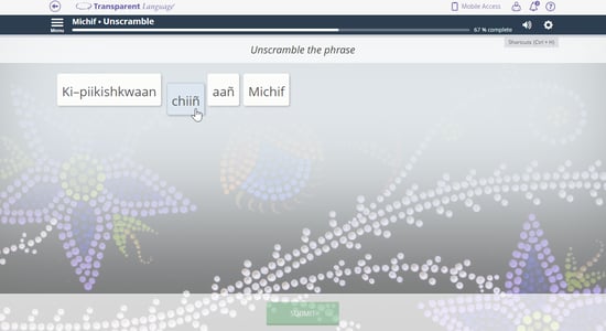 Michif course Transparent Language Online