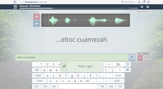 Nahuatl course Transparent Language Online