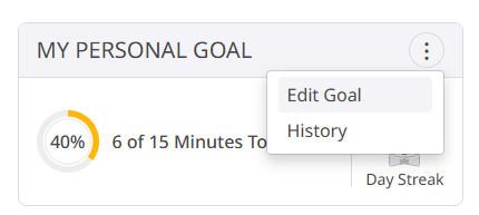 Set a daily learning goal