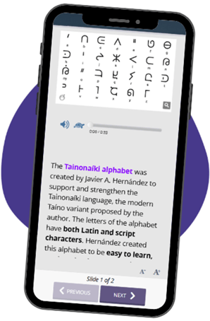 learn the Taino alphabet