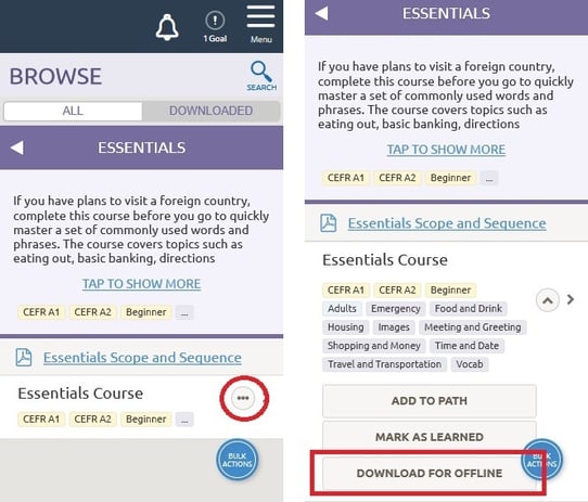 download a course TLO app