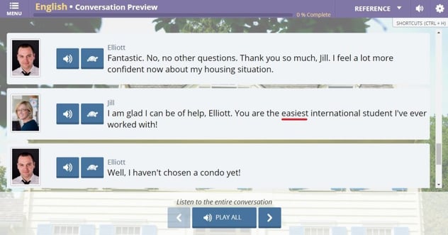 Transparent Language Online grammar lessons