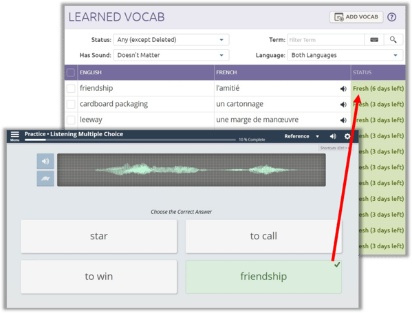 refresh vocabulary with practice activities transparent language online