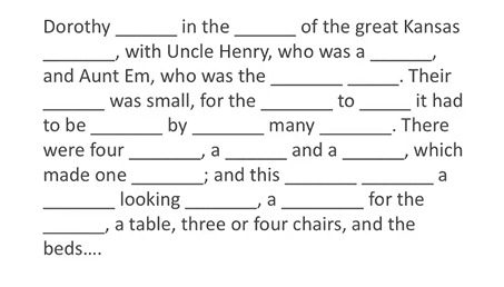 vocabulary size required for reading